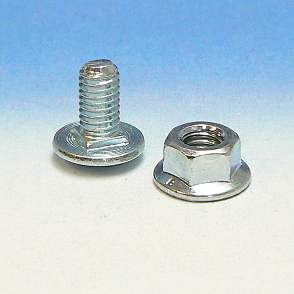 Slotbout+moer M6x12 FLM6X12