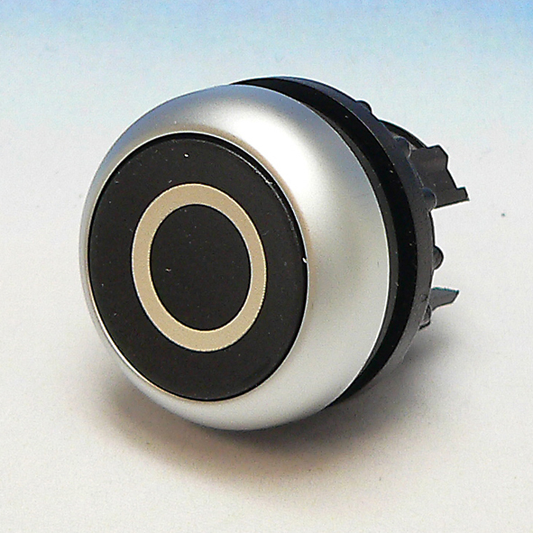 EATON M22-D-S-X0 KNOP DRUK VLAK PULS ZW-0 afbeelding 2