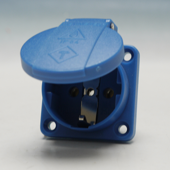 Mennekes wandcontactdoos 16A 2-polig + randaarde inbouw blauw (11011)