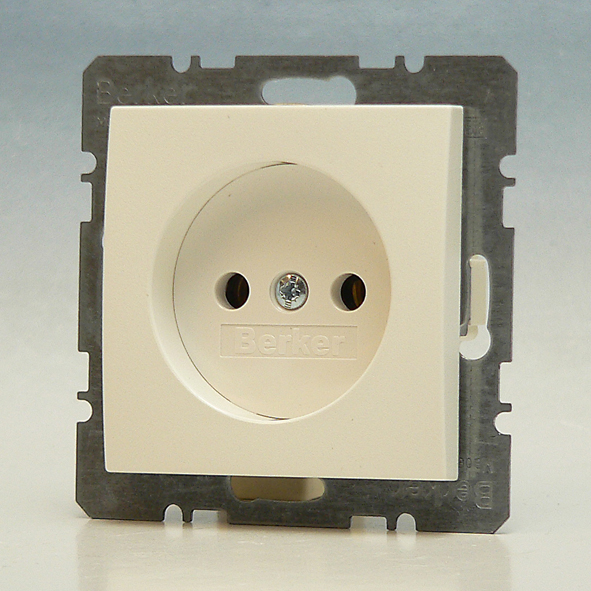 Berker S1 wandcontactdoos zonder randaarde 1-voudig polarwit mat 6167031909 afbeelding 2