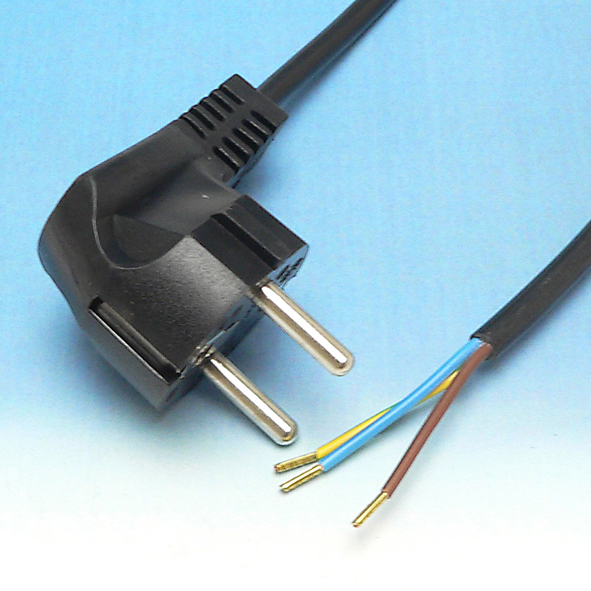 HAKA AANSL 3X0.75 AANSLUITSN 90G1M ZW PVC afbeelding 2