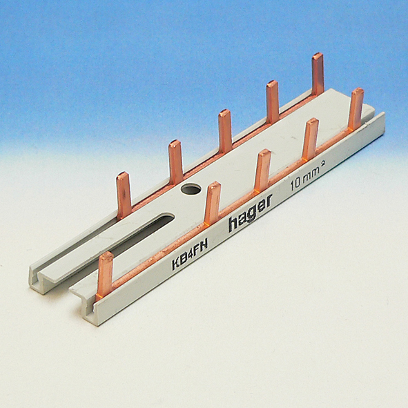 Hager Kamrail stift 3x2-polig 63A 10mm² KB4FN afbeelding 2