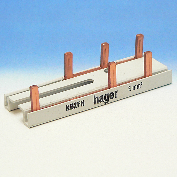Hager Kamrail stift 4x2-polig 40A 10mm² KB2FN afbeelding 2