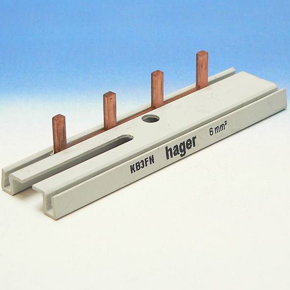 Hager Kamrail stift 5x2-polig 63A 10mm² KB3FN afbeelding 2
