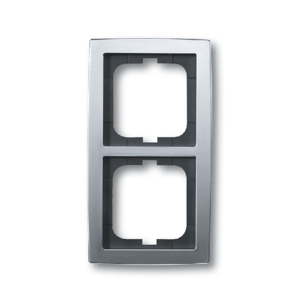 Busch-Jaeger afdekraam 2-voudig Solo mat-chroom (2CKA001754A4105) afbeelding 2