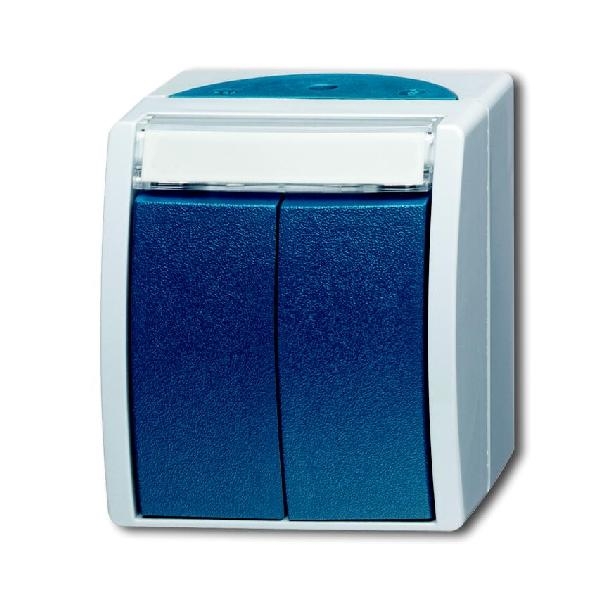 Busch-Jaeger Tekstpulsdrukker 2v opb IP44 2621 WN-53-205-101 (2CKA001484A0374) afbeelding 2