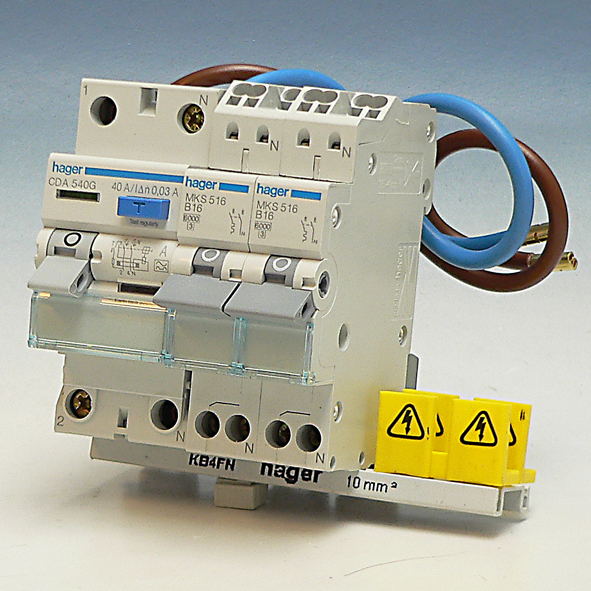 Hager Vision Uitbreidingsset Combinatie 1x aardleksch. 2p/16A/30mA+2x automaat 1p/16A/B VKS02COMBI afbeelding 2