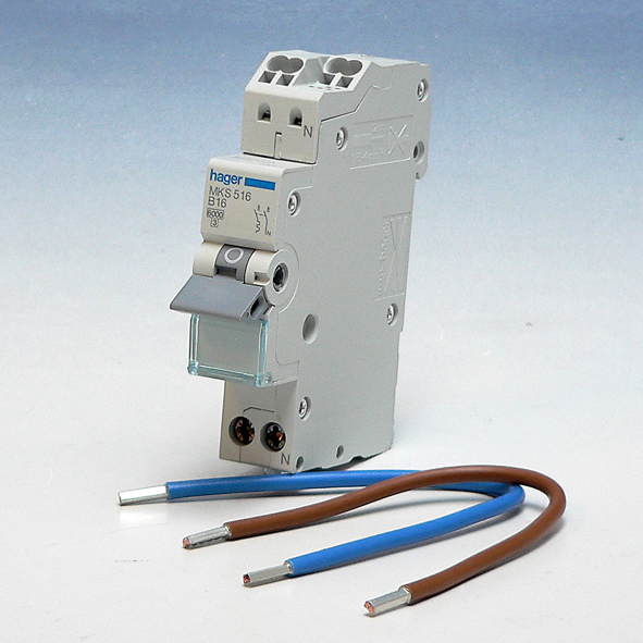 Hager Set 1xInstallatieautomaat, 1-P+N, B16A 6kA VKS01SG