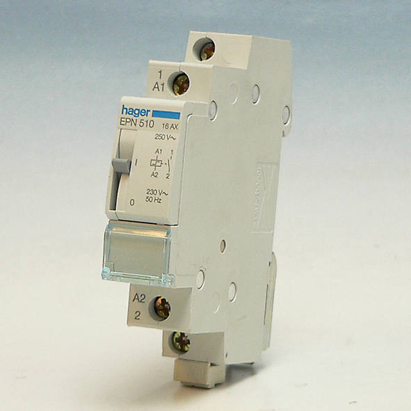 Hager Impulsrelais 1m 230VAC/110VDC/16A, voeding 250VAC EPN510 afbeelding 2