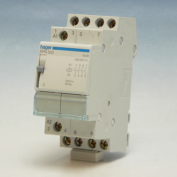Hager Impulsrelais 4m 230VAC/110VDC/16A, voeding 250VAC EPN540 afbeelding 2