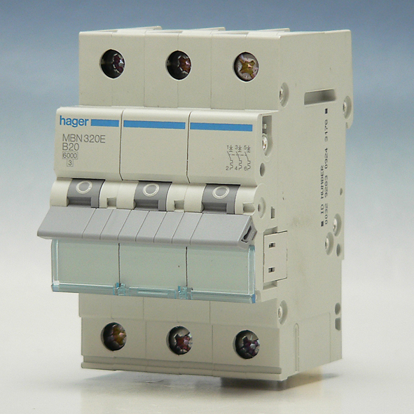 Hager Installatieautomaat 3-P B20A 6kA MBN320E afbeelding 2