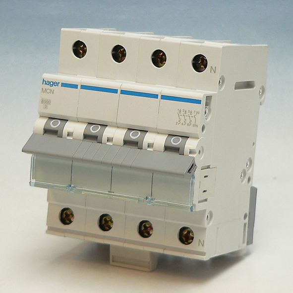 Hager Installatieautomaat 3-P+N C10A 6kA MCN610E afbeelding 2