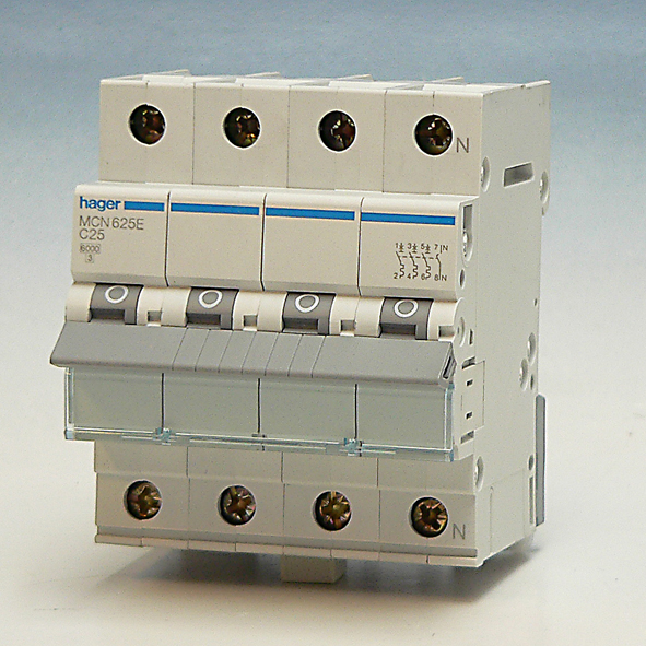 Hager Installatieautomaat 3-P+N C25A 6kA MCN625E afbeelding 2