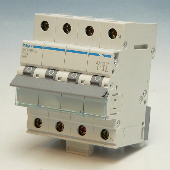 Hager Installatieautomaat 3-P+N C50A 6kA MCN650E afbeelding 2