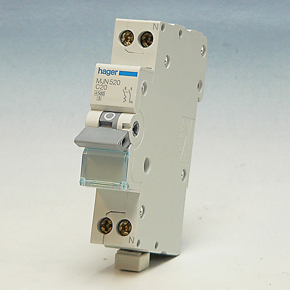 Hager Installatieautomaat 1-P+N C20A 4,5kA MJN520 afbeelding 2