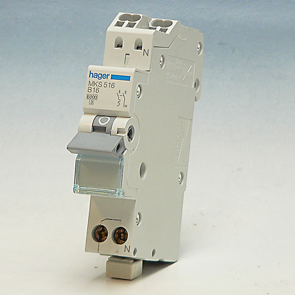 Hager Installatieautomaat 1-P+N B16A 6kA QuickConnect MKS516 afbeelding 2