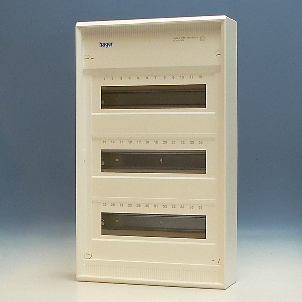 Hager Opbouwverdeler Volta 515x305mm, 3x12 modulen IP30 VA36NL afbeelding 2