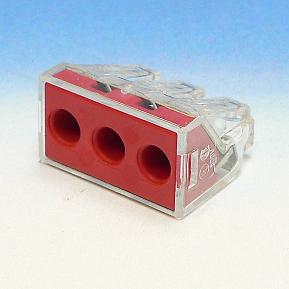 Wago Lasklem 3 polig 6mm² transparant (per stuk) afbeelding 2