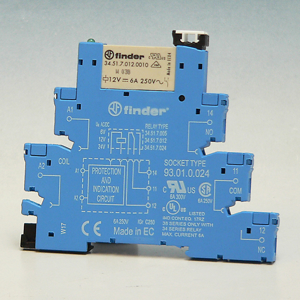 FINDER 38.51.0.012.0060 INTERFACE REL 12VACDC 6A S afbeelding 2