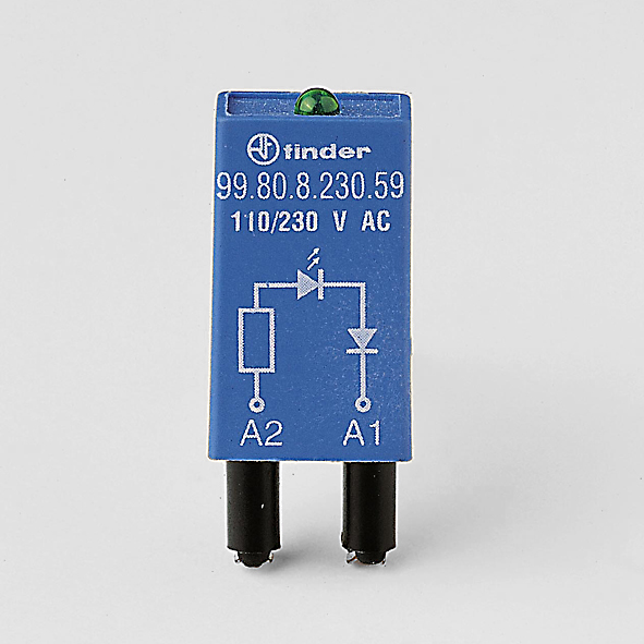 FINDER 99.80.0.230.98 LED MODUUL GN 230VAC +VARIST afbeelding 2