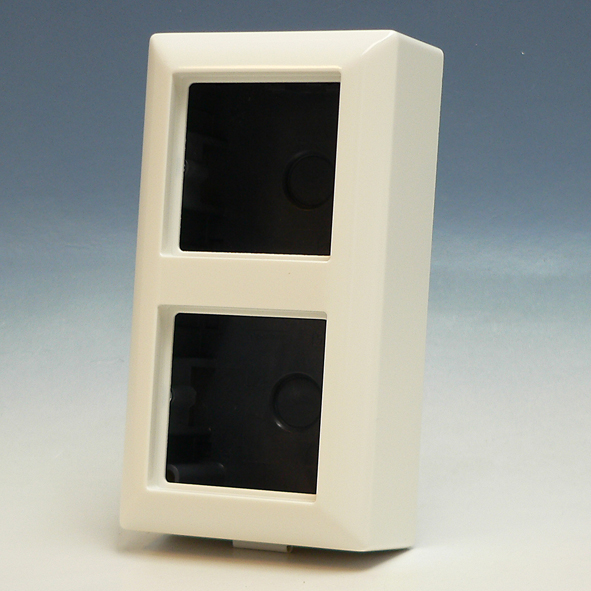 Opbouwbehuizing 2v + afdekraam alpinewit A/AS afbeelding 2