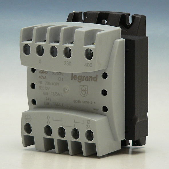 LEGRAND 042840 TRAFO OPEN 230-400V/12-24V40VA afbeelding 2