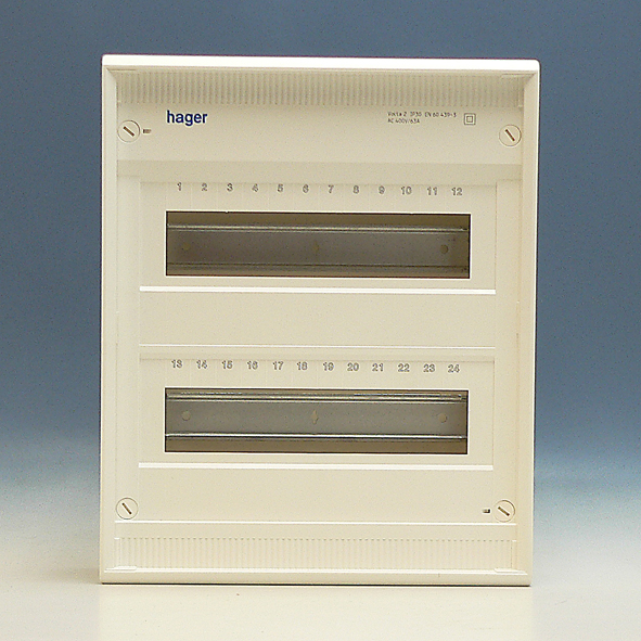 Hager Opbouwverdeler Volta 370x305mm, 2x12 modulen IP30 VA24NL afbeelding 2