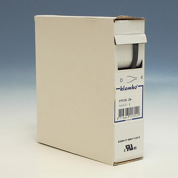 Krimpkous Polyolefin 2:1 In Trekbox Zwart 6,4 > 3,2mm