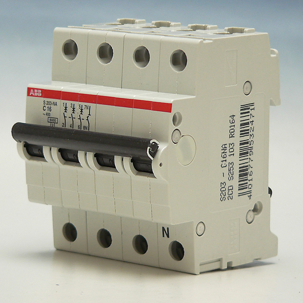 ABB S 203 C16 NA AUTOMAAT C16A 6KA 3P+N afbeelding 2