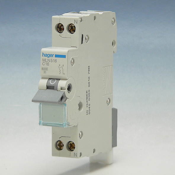 Hager Installatieautomaat 1-P+N C25A 6kA 1module MLN525 afbeelding 2