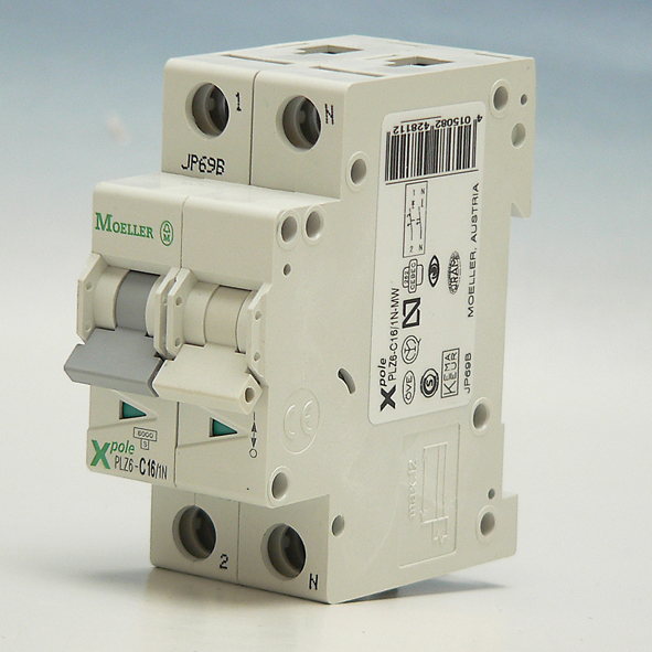 EATON PLZ6-C16/1N-MW AUTOMAAT C16A 6KA 1P+N 36MM afbeelding 2