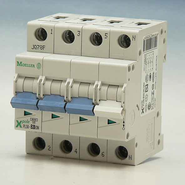 EATON PLS6-B20/3N-MW AUTOMAAT B20A 6KA 3P+N afbeelding 2