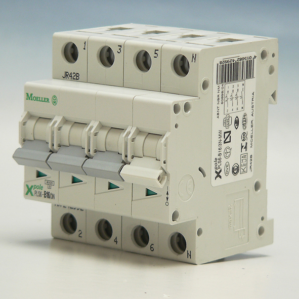 EATON PLS6-B25/3N-MW AUTOMAAT B25A 6KA 3P+N afbeelding 2