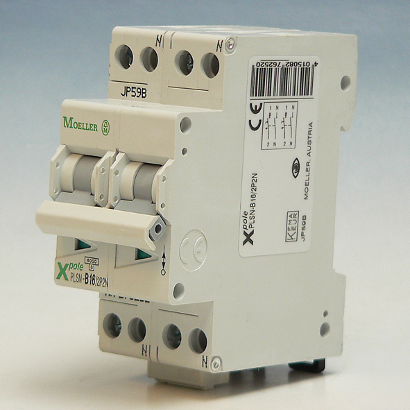 EATON PLSN-B16/2P2N AUTOMAAT B16A 6KA 2P+2N FORN afbeelding 2