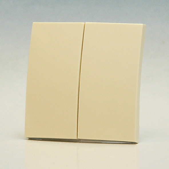 Berker S1 dubbele drukknop creme glanzend (16238982) afbeelding 2