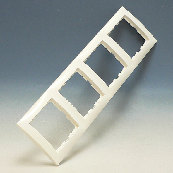 Berker S1 afdekraam 4-voudig polarwit glanzend 101299 (10148989) afbeelding 2