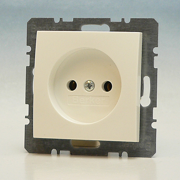 Berker S1 wandcontactdoos zonder randaarde 1-voudig polarwit glanzend (6167038989) afbeelding 2