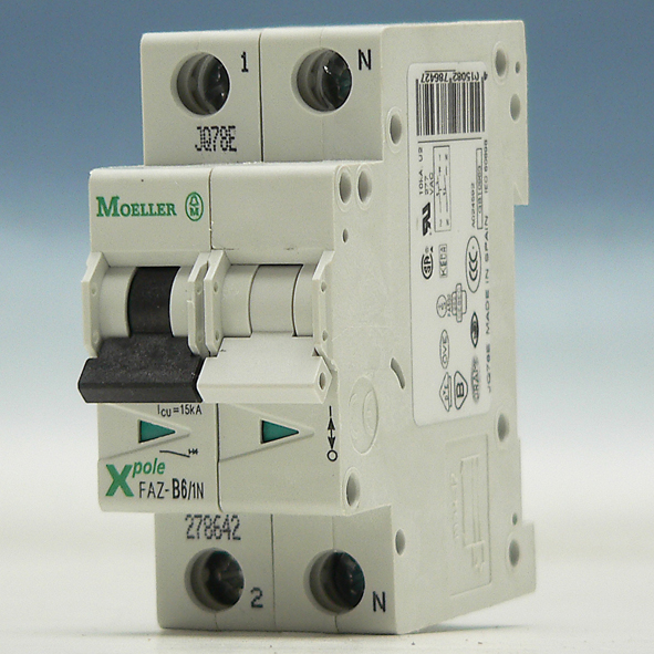 EATON FAZ-B6/1N AUTOMAAT B6A 15KA 1P+N afbeelding 2