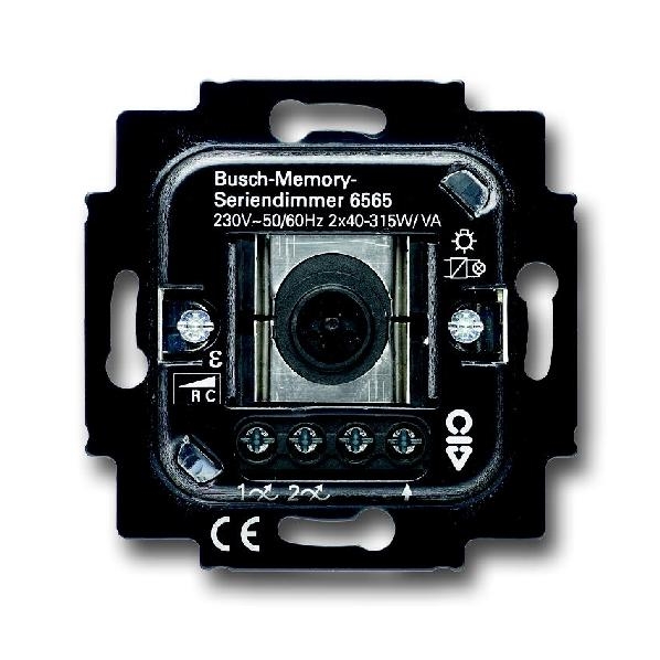 Busch-Jaeger memory serietipdimmer 2x315W gloeilamp/halogeen 230V 6565U (2CKA006565A0056) afbeelding 2