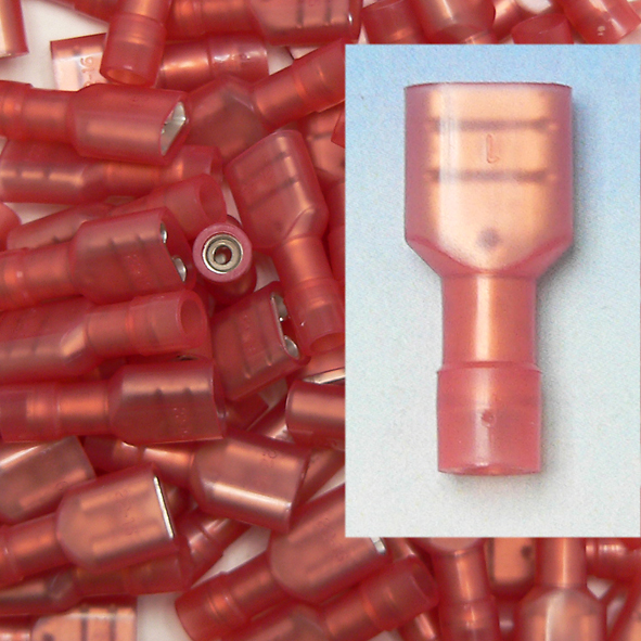 Vol. Nylon Geïsol. Vlakstekerhuls 6,3x0,8mm voor 0,5-1,5 mm2 afbeelding 2