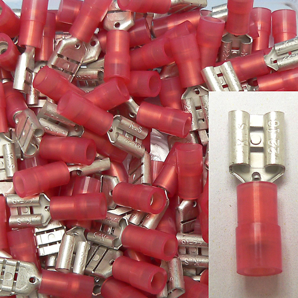 Nylon Geïsoleerde Vlakstekerhuls 6,3x0,8mm voor 0,5-1,5 mm2 afbeelding 2