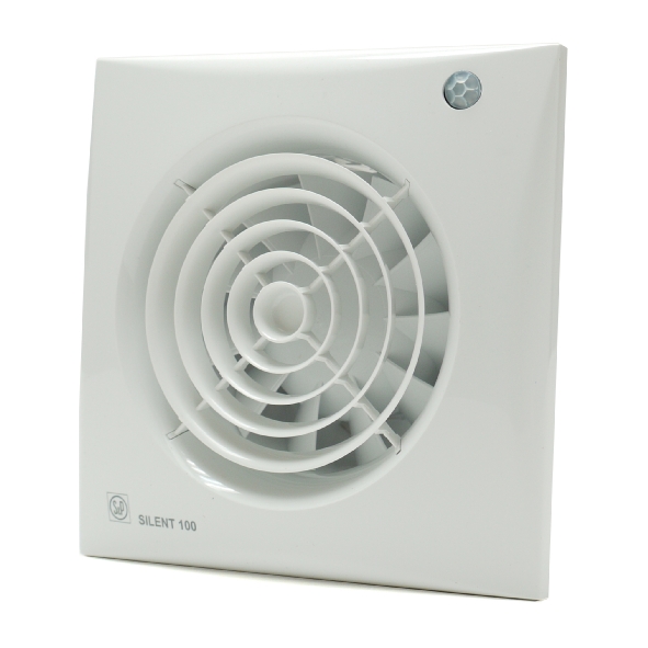 Inbouwventilator 230V 95m³ met PIR SILENT100CDZ
