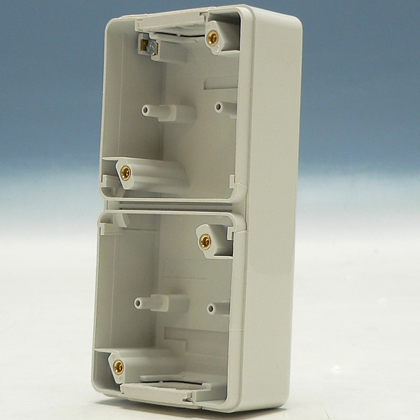 Opbouwbehuizing IP44 verticaal 2v 2x inv WG8 afbeelding 2