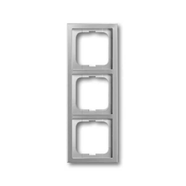 Busch-Jaeger afdekraam 3 voudig Pure Stainless Steel 1754-0-4319 (2CKA001754A4319) afbeelding 2