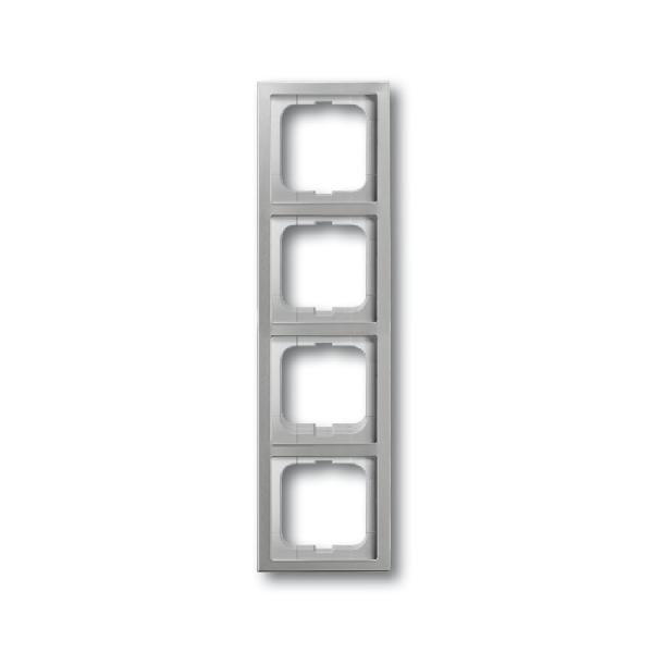 Busch-Jaeger afdekraam 4 voudig Pure Stainless Steel 1754-0-4320 (2CKA001754A4320) afbeelding 2