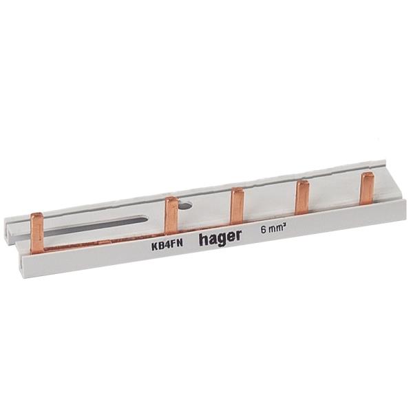 Hager Kamrail stift 4x1-polig 63A 10mm² KB41N afbeelding 2