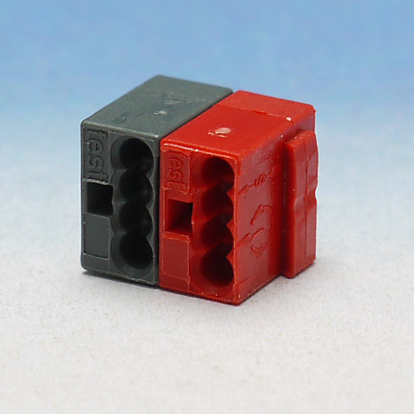 WAGO 243-211 LASKLEM 2X4V.6-0.8 GRIJS/ROOD afbeelding 2