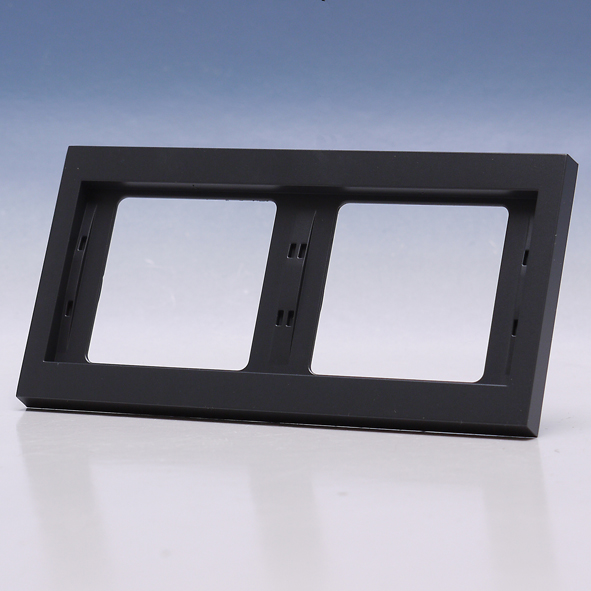 Berker K1 afdekraam 2 voudig antraciet mat gelakt horizontaal (13637006) afbeelding 2