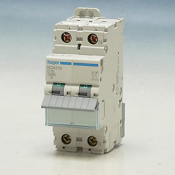 Hager Installatieautomaat 1-P+N C16A 10kA NCN516 afbeelding 2