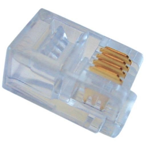 RJ Connector 6p4c RJ11 rond massieve kabel